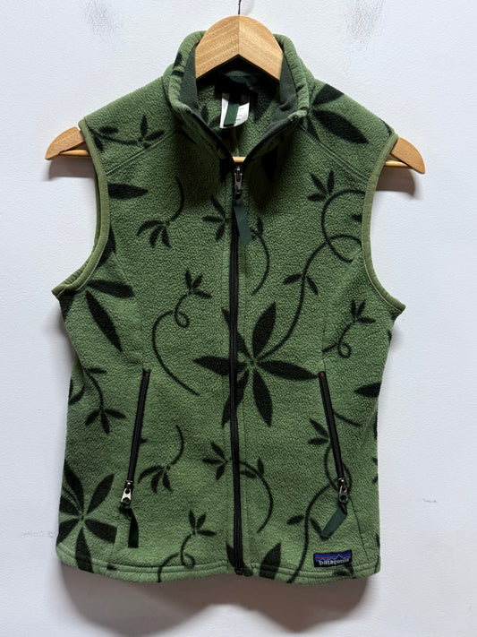 Patagonia Synchilla Women's Flower Print Fleece Vest Size Medium