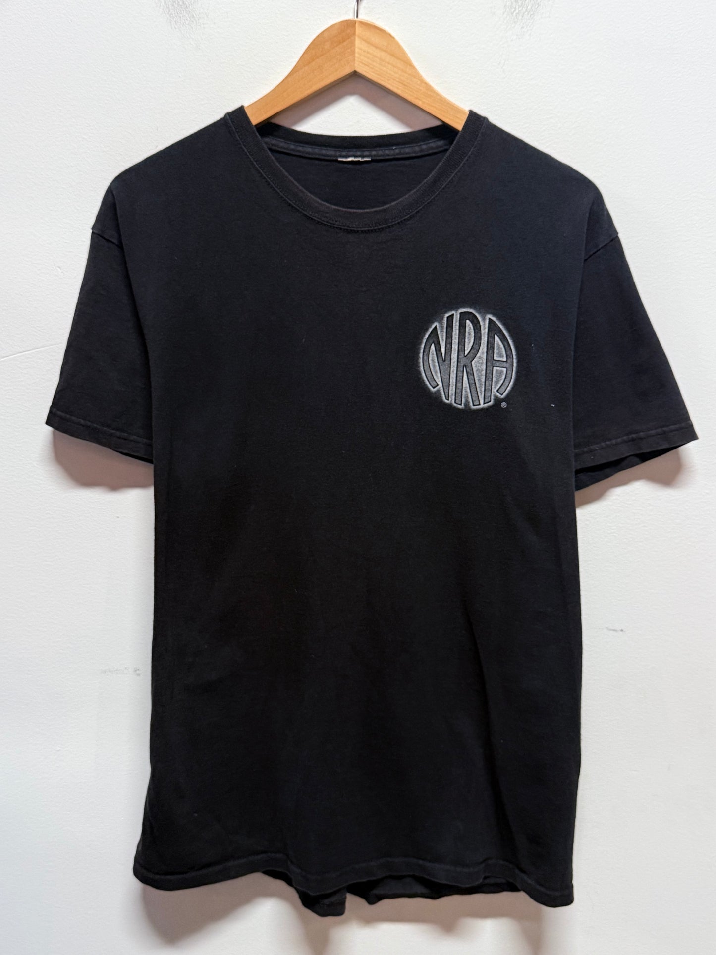 Vintage Y2K NRA 2nd Amendment Eagle Graphic Tee Size Large