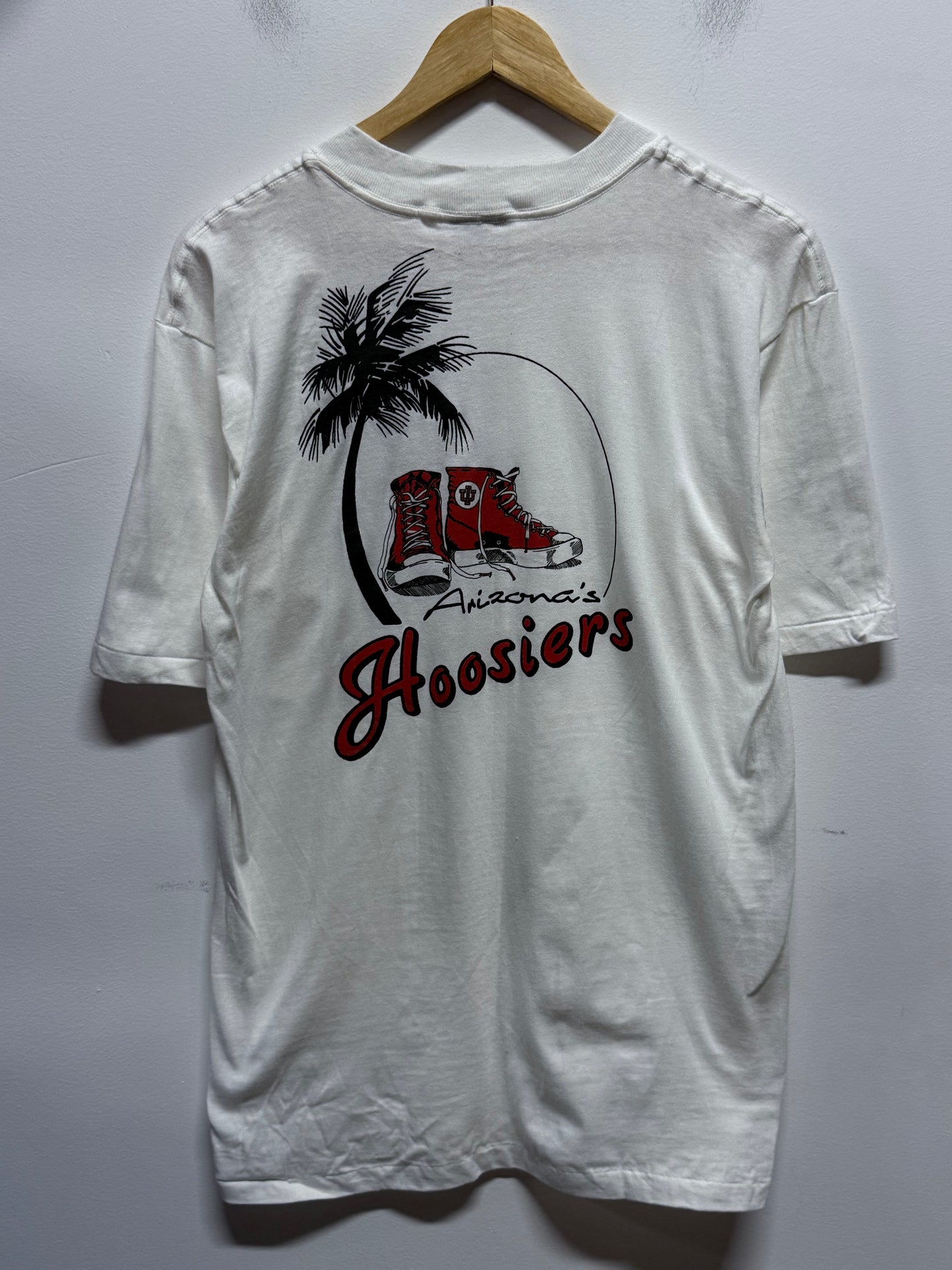 Vintage 90's Arizona Hoosiers Collegiate Sneaker Graphic Tee Size Large