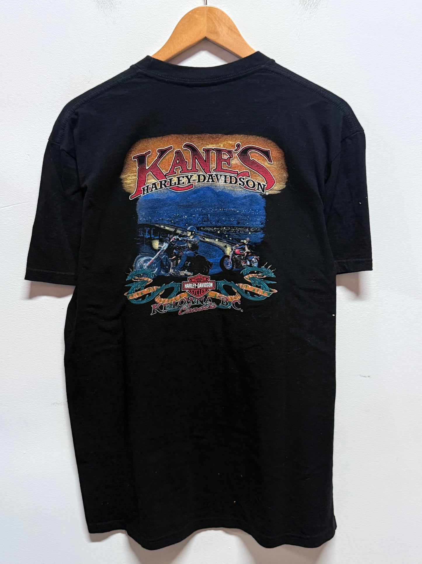 Harley Davidson British Columbia Canada Biker Graphic Tee Size Large