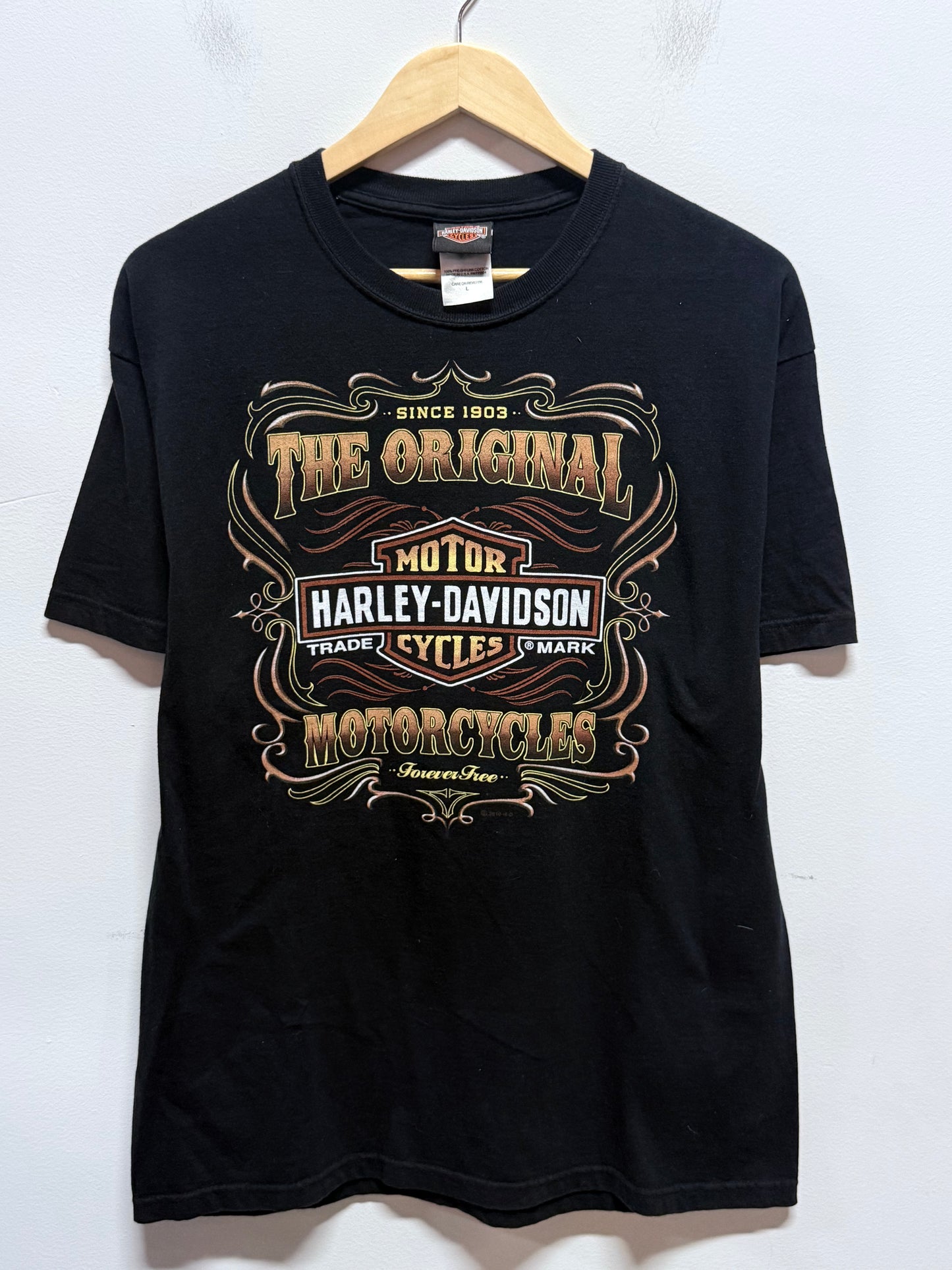 Harley Davidson Timber Wolf Spokane Washington Biker Tee Size Large