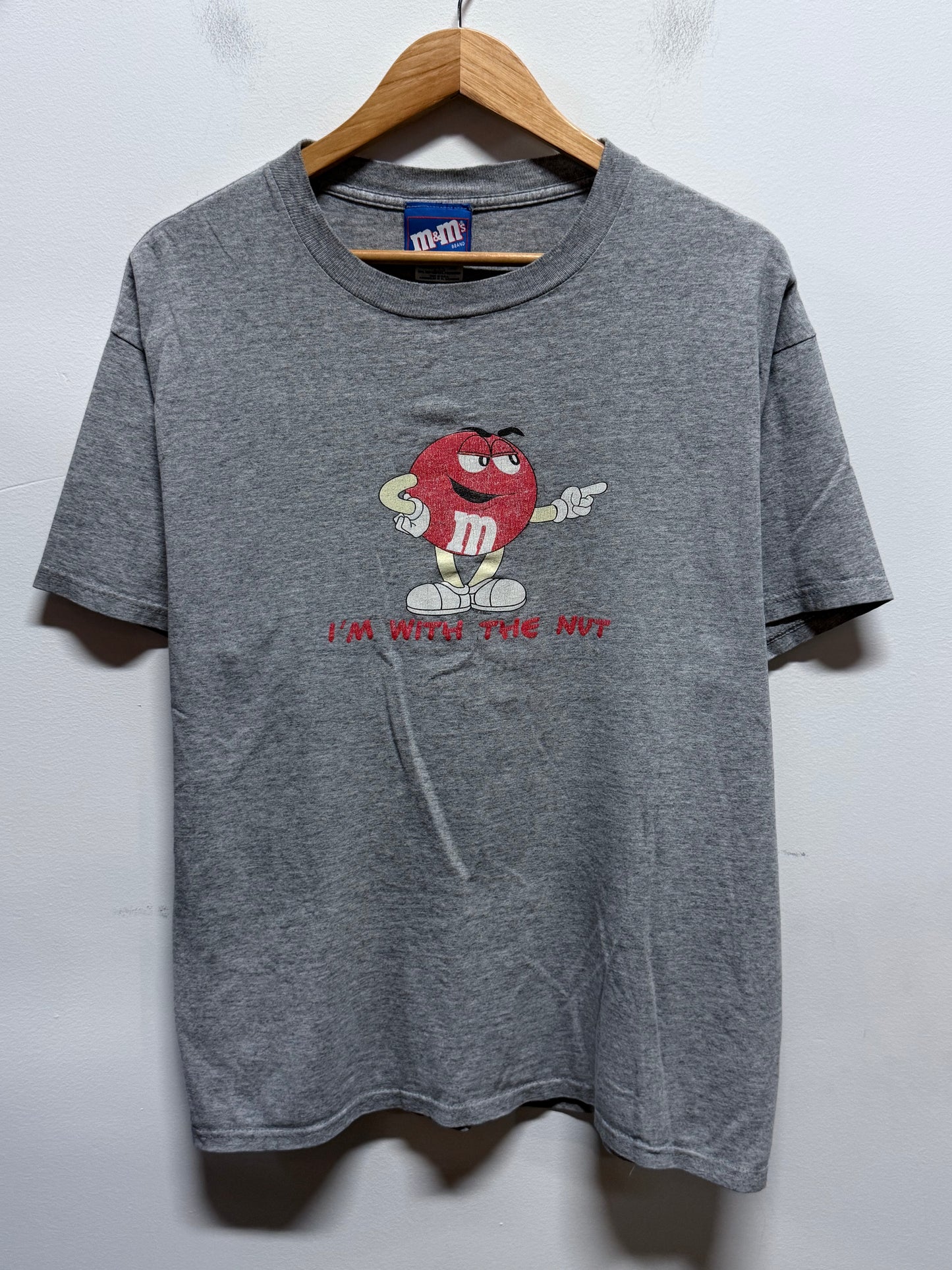 Vintage 90's M&M I'm With The Nut Peanut Candy Promo Tee Size Large