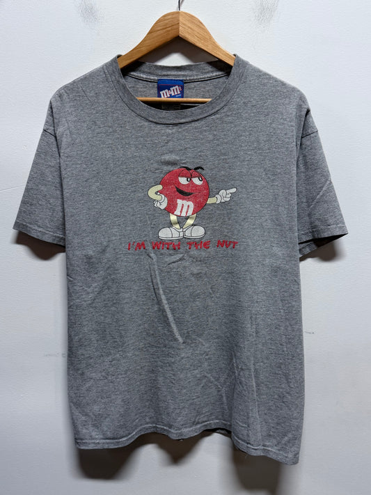 Vintage 90's M&M I'm With The Nut Peanut Candy Promo Tee Size Large