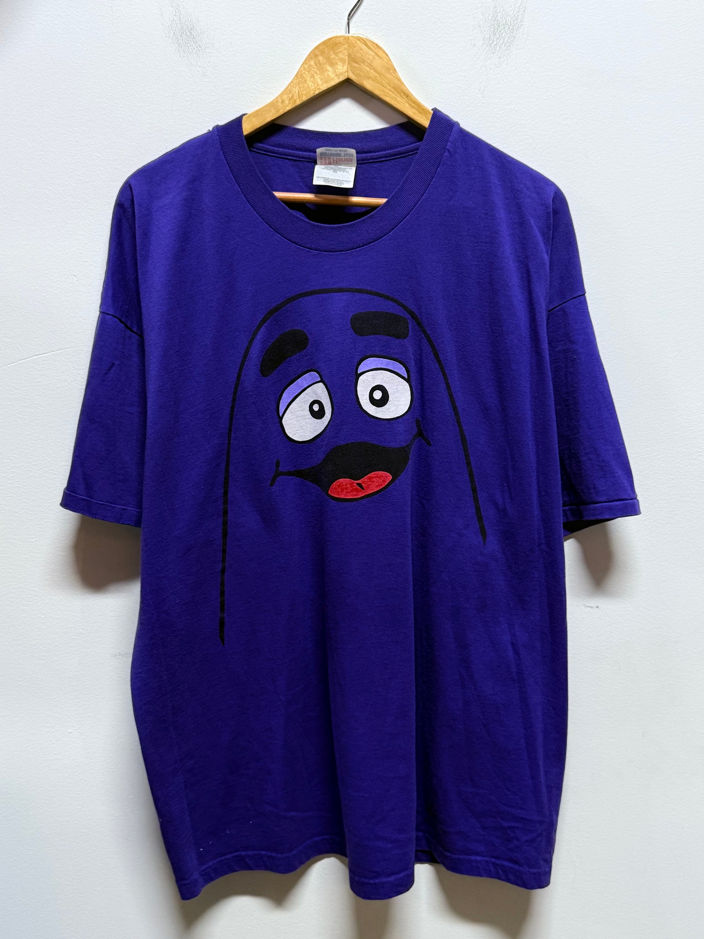 Vintage 90's McDonalds Grimace Purple Cartoon Graphic Tee Size XXL