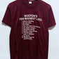 Vintage 80's Boston Ten Biggest Lies Graphic Tee Size Large
