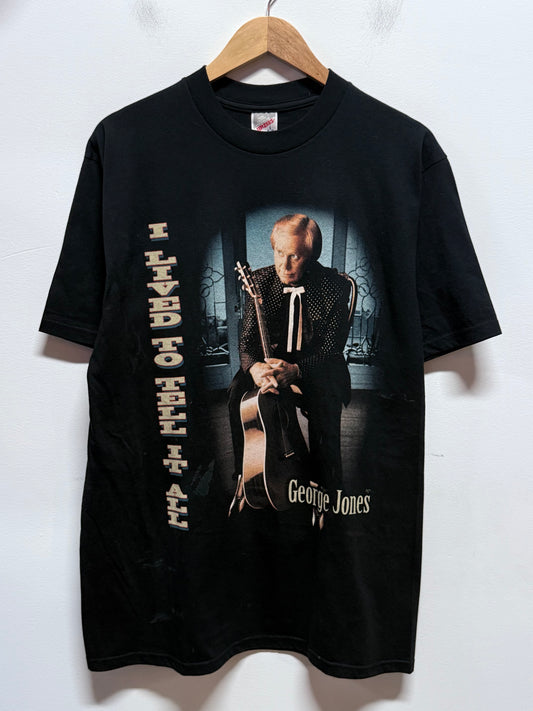 Vintage 90's George Jones Lived to Tell It All Country Music Tee Size Large