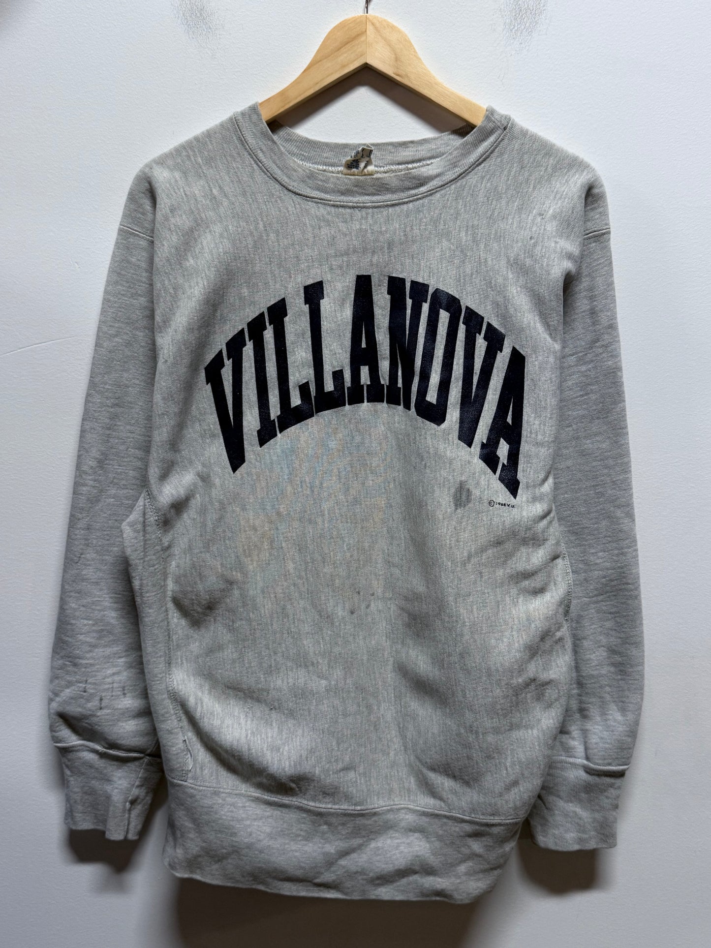 Vintage 1988 Champion Reverse Weave Villanova Made USA Sweater Size XL