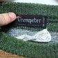 Vintage 80's Trumpeter Made in Italy Striped Acrylic Wool Sweater Size Large