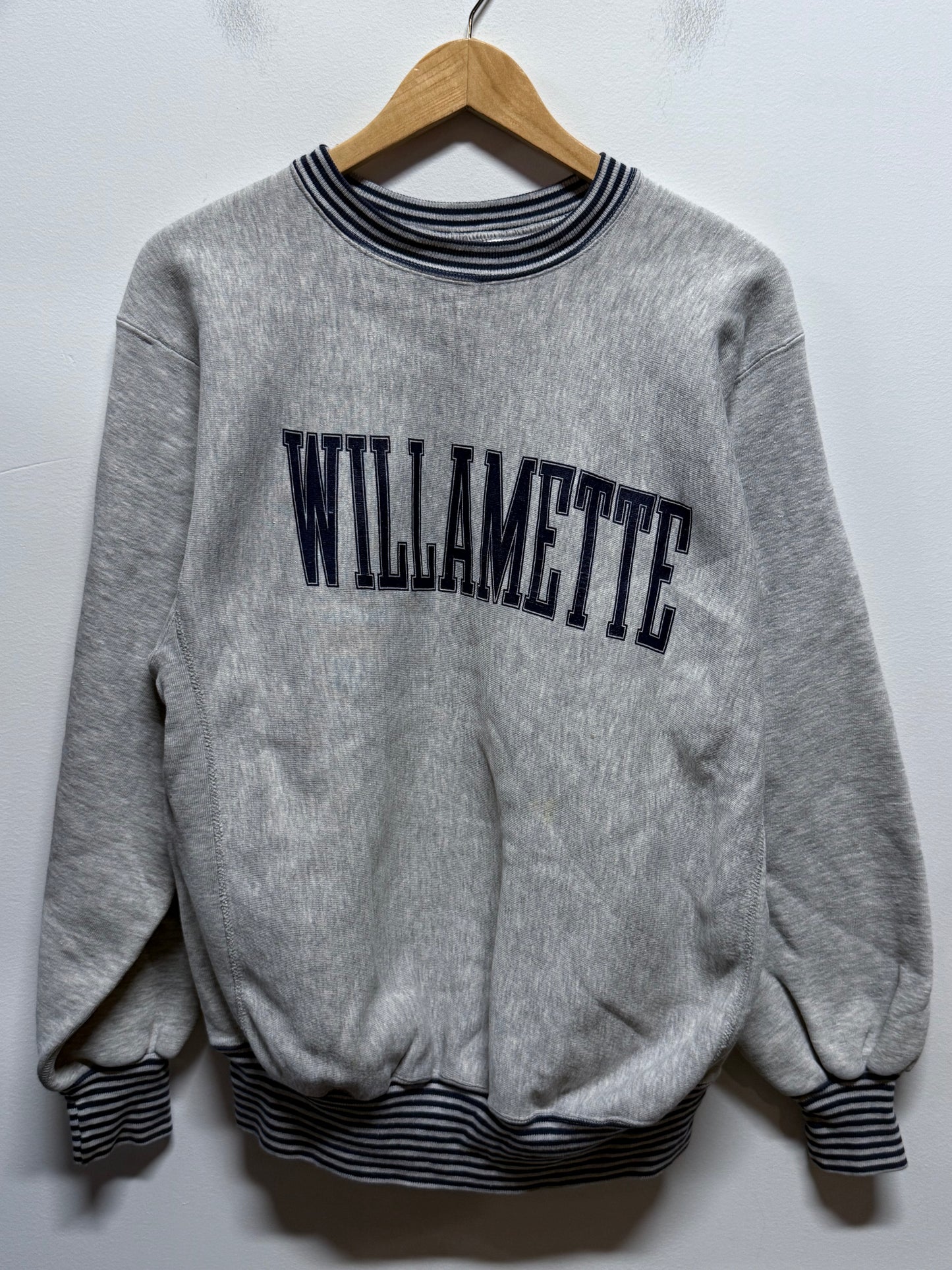 Vintage 80's MVP Pro Weave Willamette Collegiate Sweater Size Large
