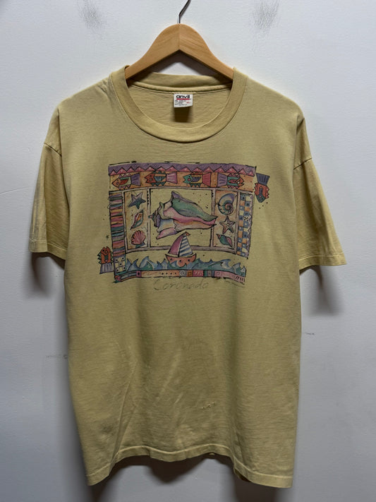 Vintage 90's Coronado Sea Shell Sailing Nature Graphic Tee Size XL