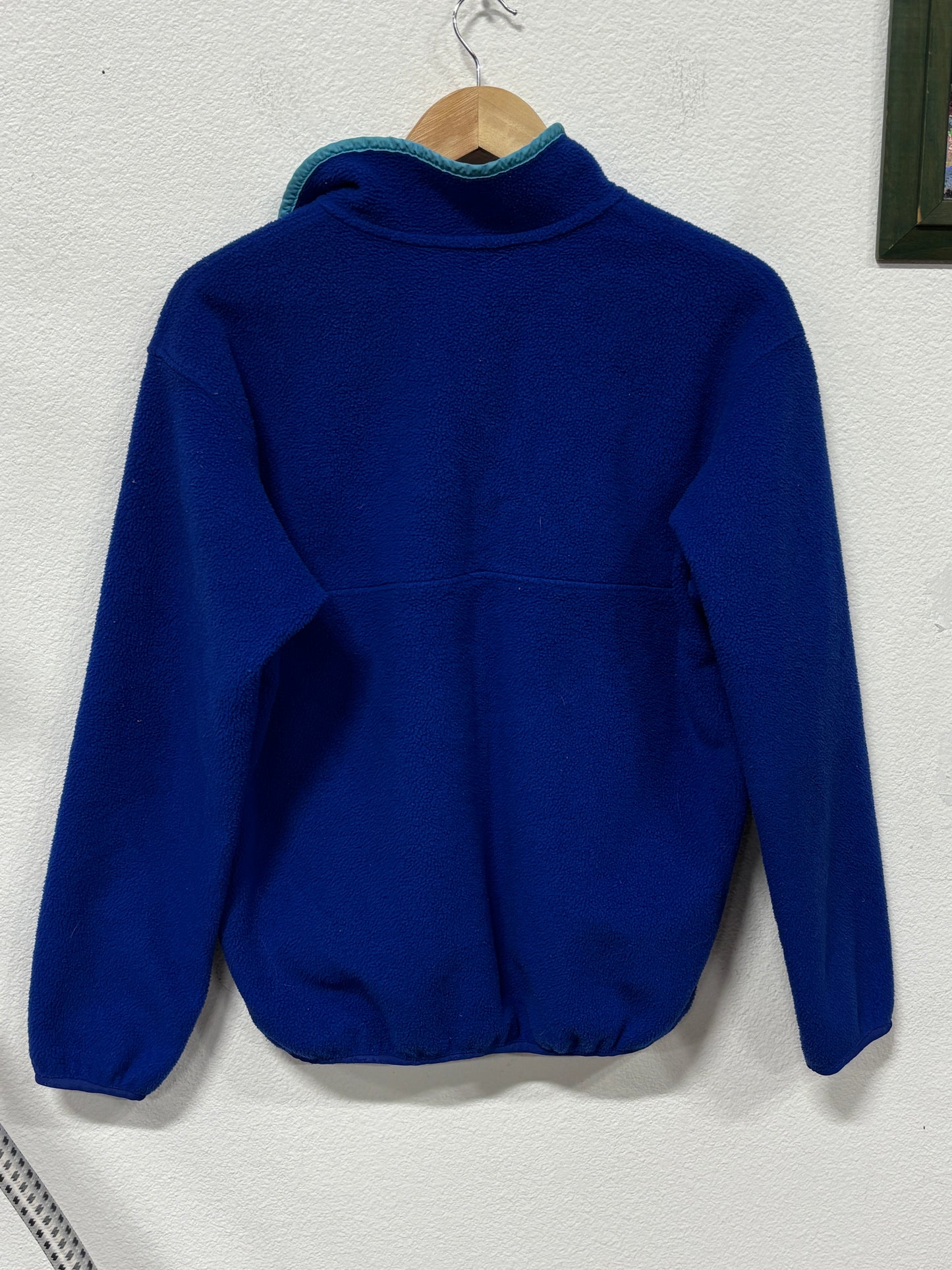 Vintage Women's Patagonia Made in USA Blue Snap T Sweater Size Medium