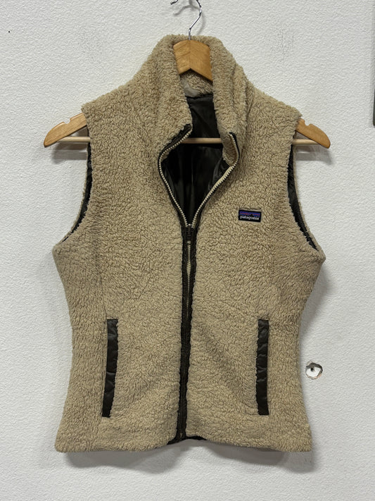Patagonia Women's Brown Reversible Sherpa Zip Up Vest Size Small
