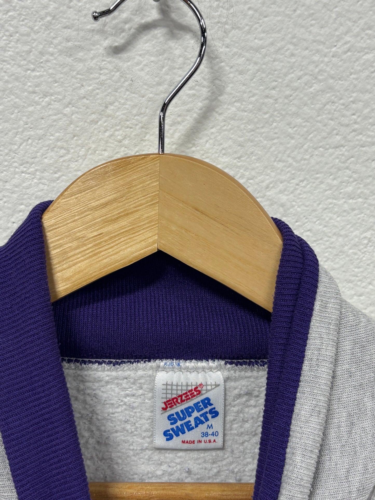 Vintage 90's Jerzees Grey Turtleneck Sweater Size Medium