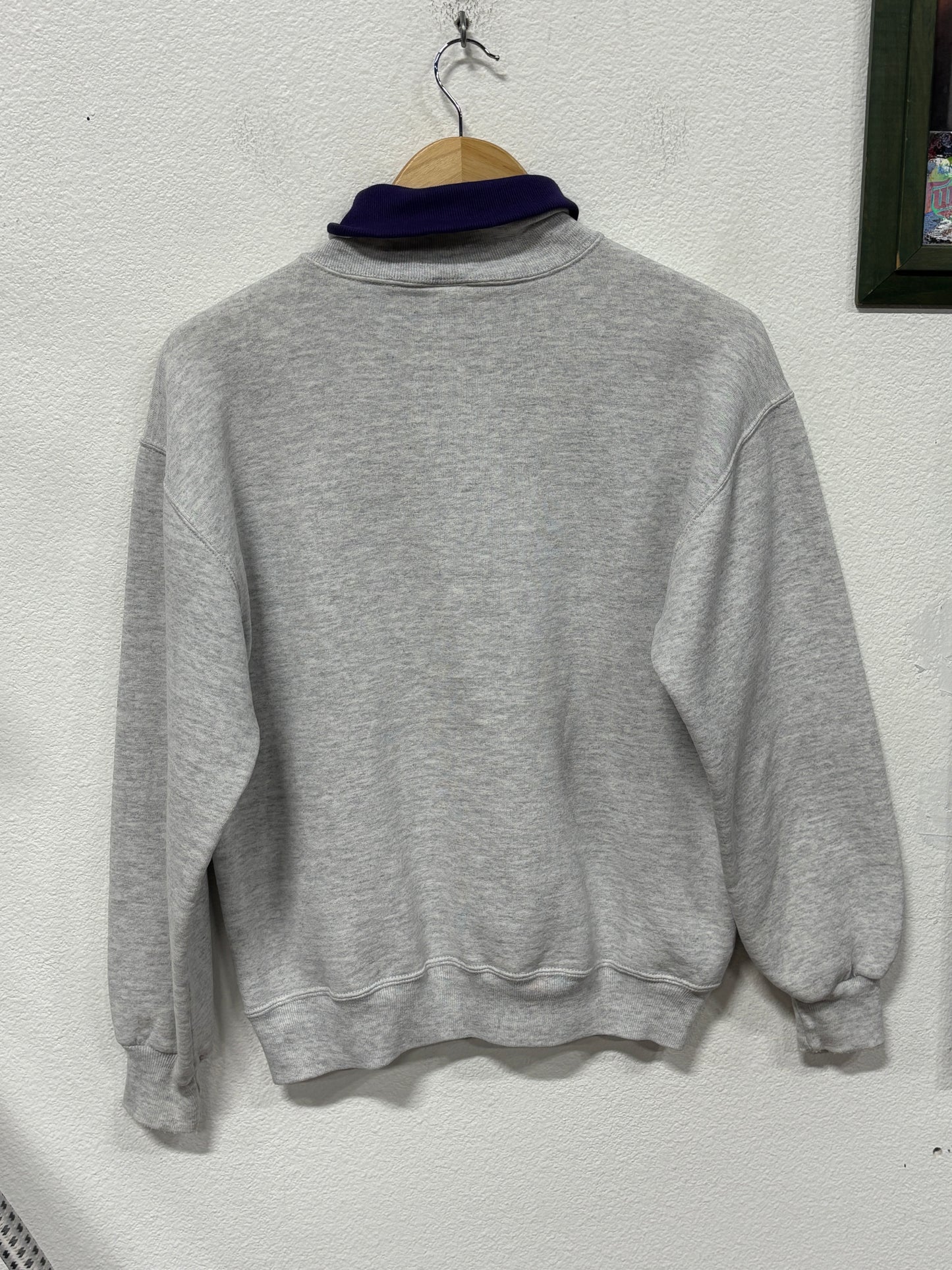 Vintage 90's Jerzees Grey Turtleneck Sweater Size Medium