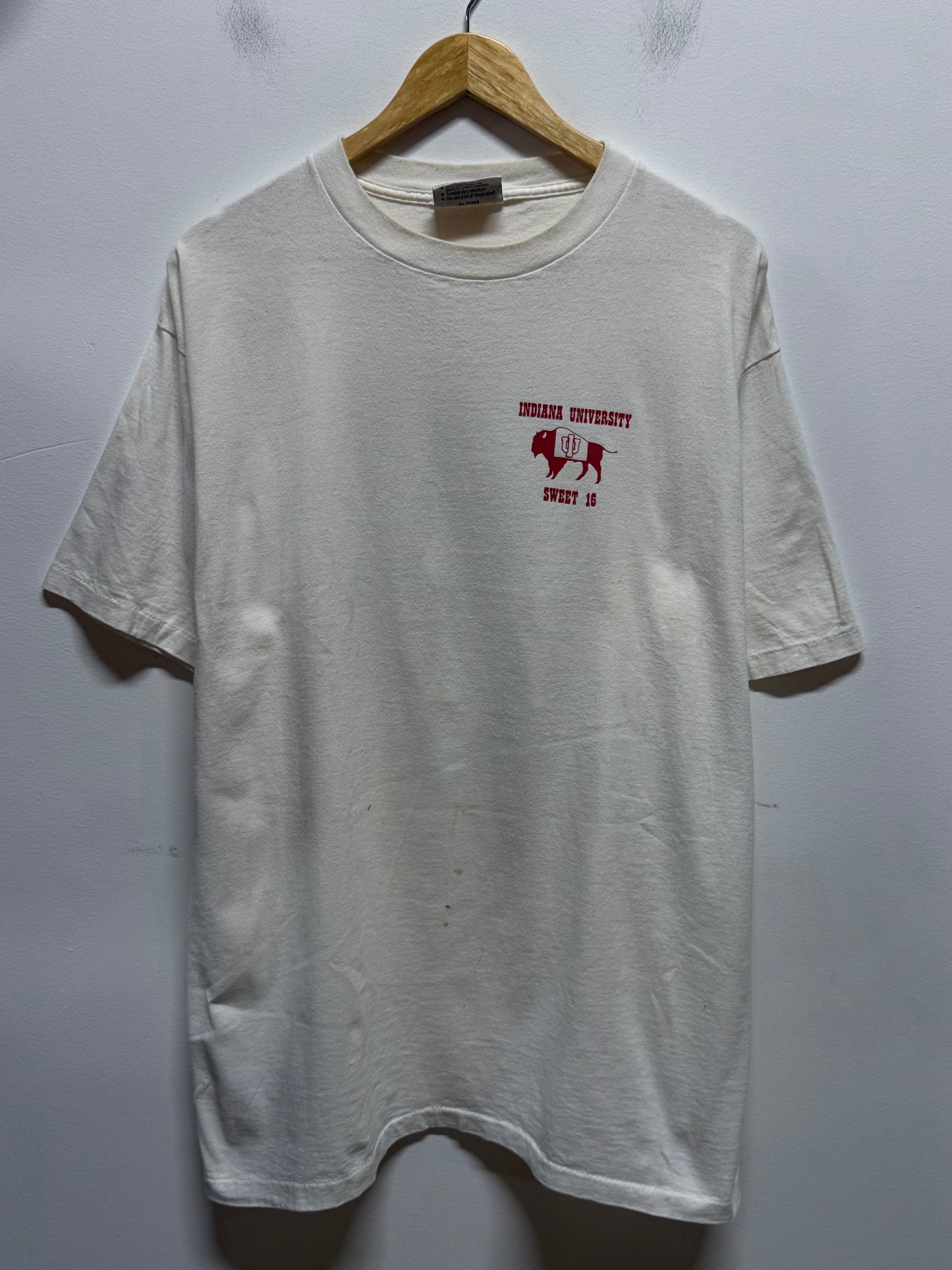 Vintage 1992 Indiana University Hoosiers Sweet 16 Basketball Tee Size XL