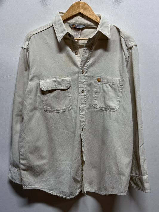 Vintage 90's Carhartt Heavyweight Button Up Work Shirt Size XL