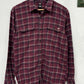 Dickies Red Flannel Button Up Shirt Size Medium