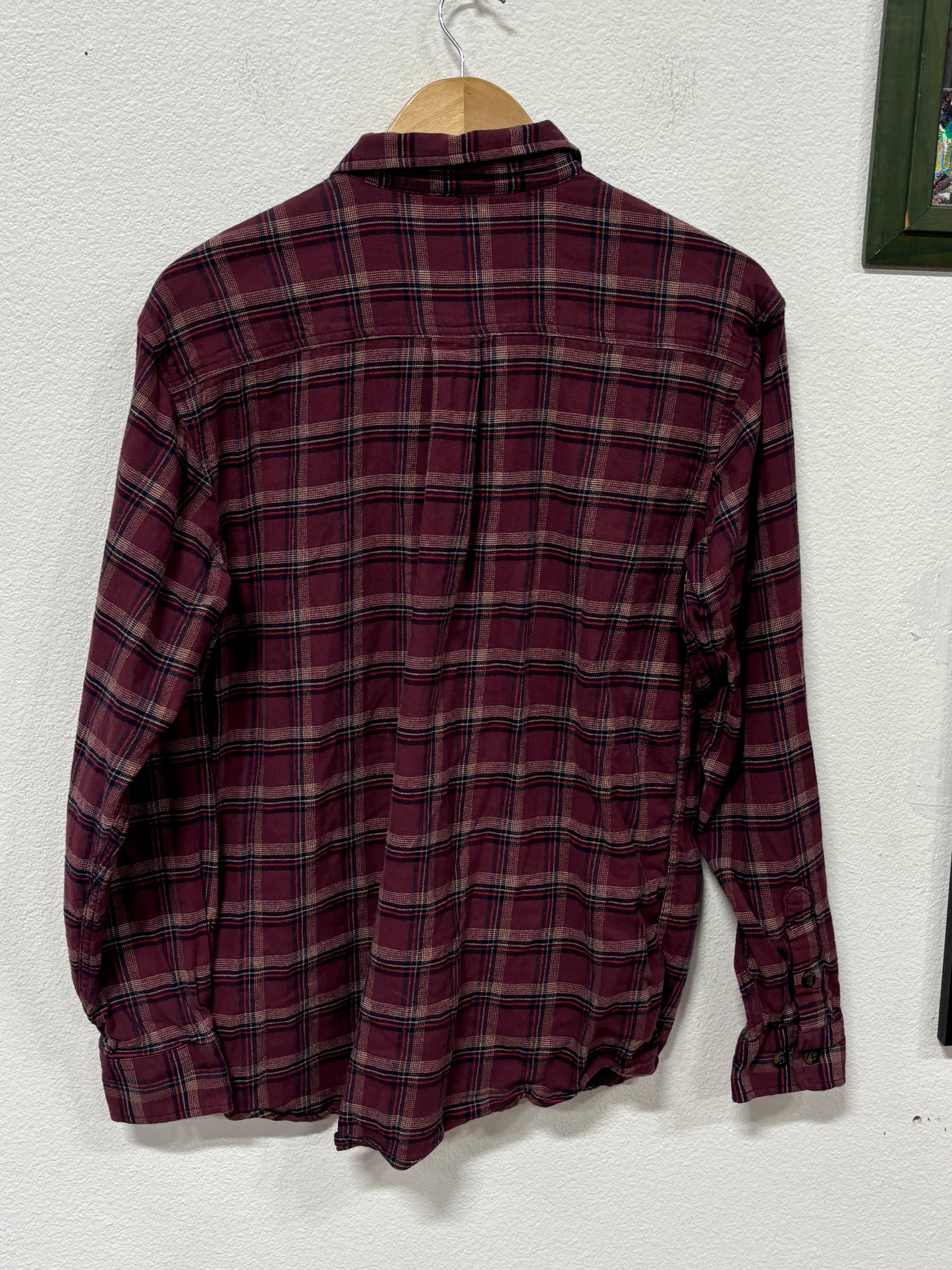Dickies Red Flannel Button Up Shirt Size Medium