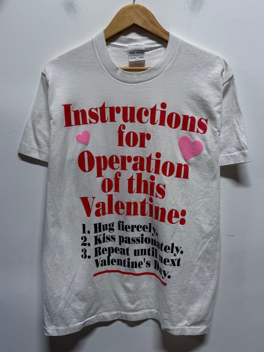 Vintage 90's Instructions for Valentine Love Graphic Tee Size Large