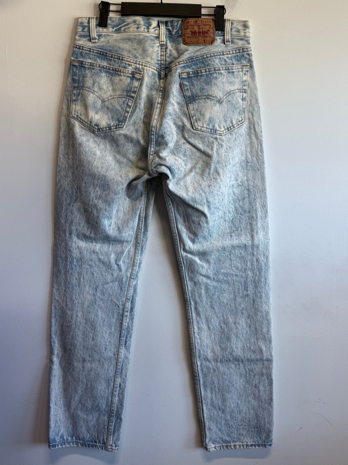 Vintage 80's Levi's Acid Wash 501 0106 Denim Jeans Size 32x34
