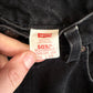 Vintage 90's Levi's Made in USA 505 Regular Fit Black Denim Jeans Size 34x30