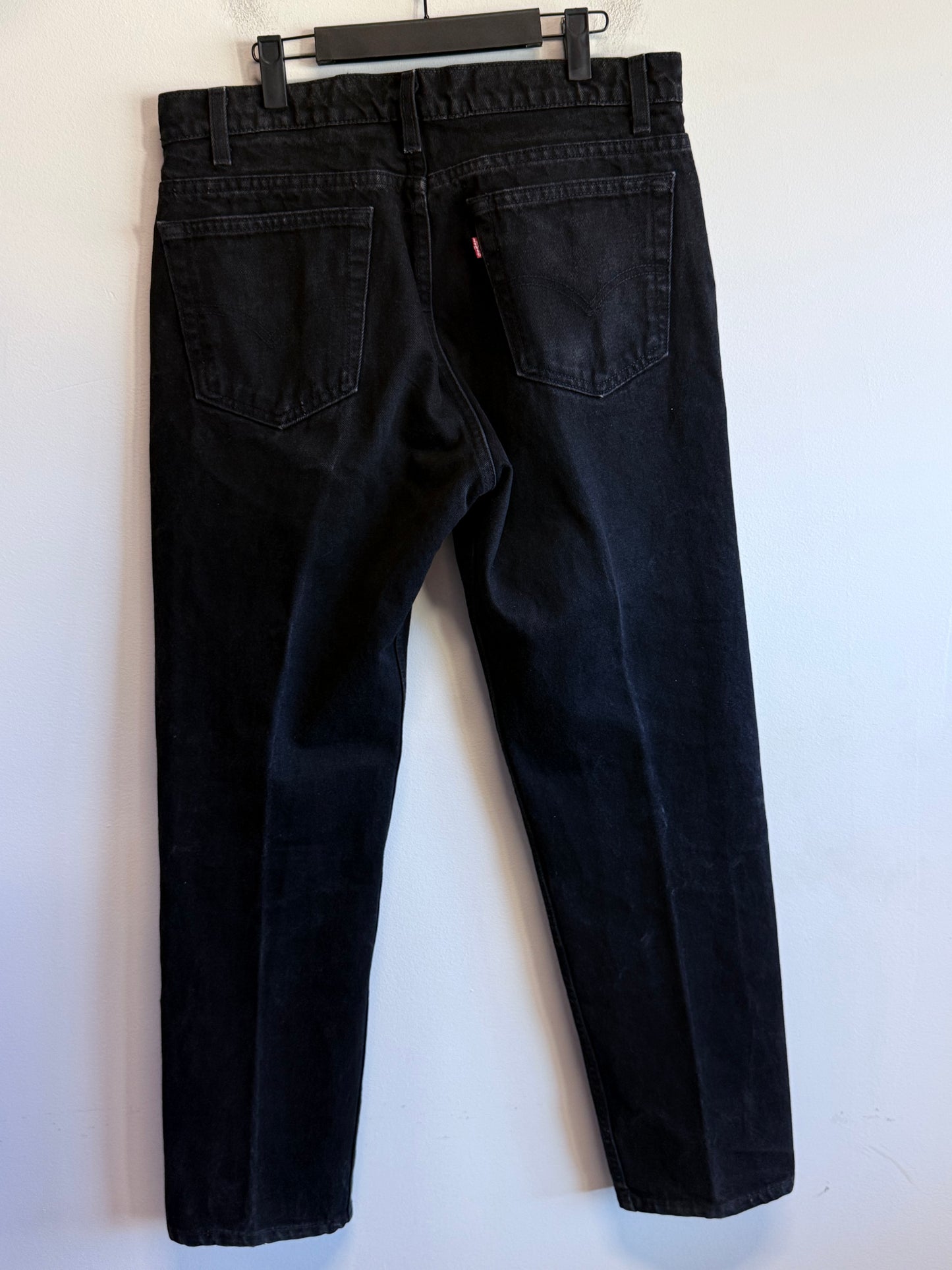 Vintage 90's Levi's Made in USA 505 Regular Fit Black Denim Jeans Size 34x30