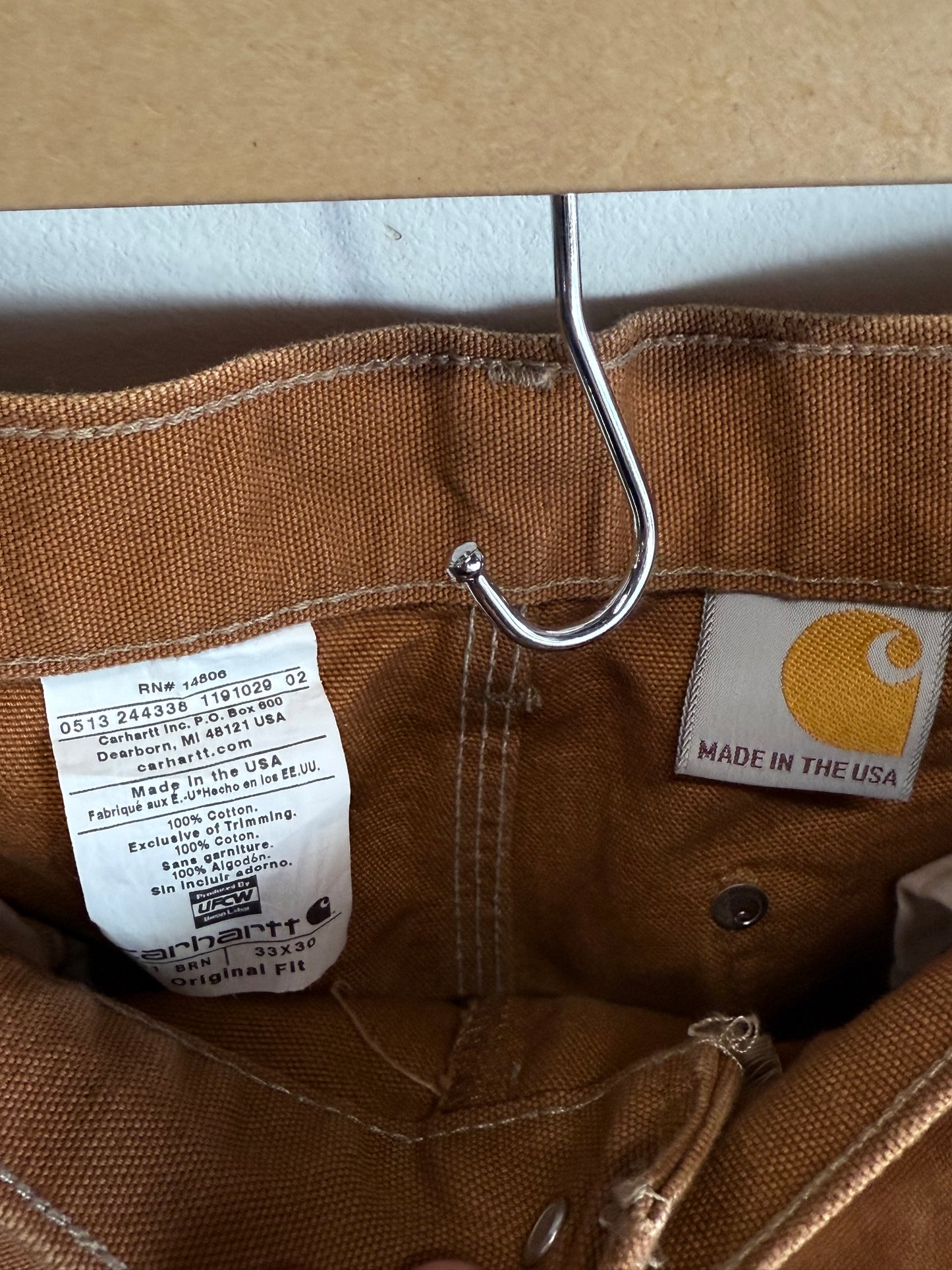 Carhartt Brown Double Knee Carpenter Pants Size 31x29