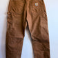 Carhartt Brown Double Knee Carpenter Pants Size 31x29