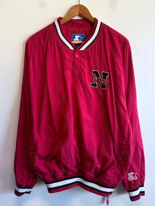 Vintage 90's Starter Nebraska Corn Huskers Pullover Jacket Size Large