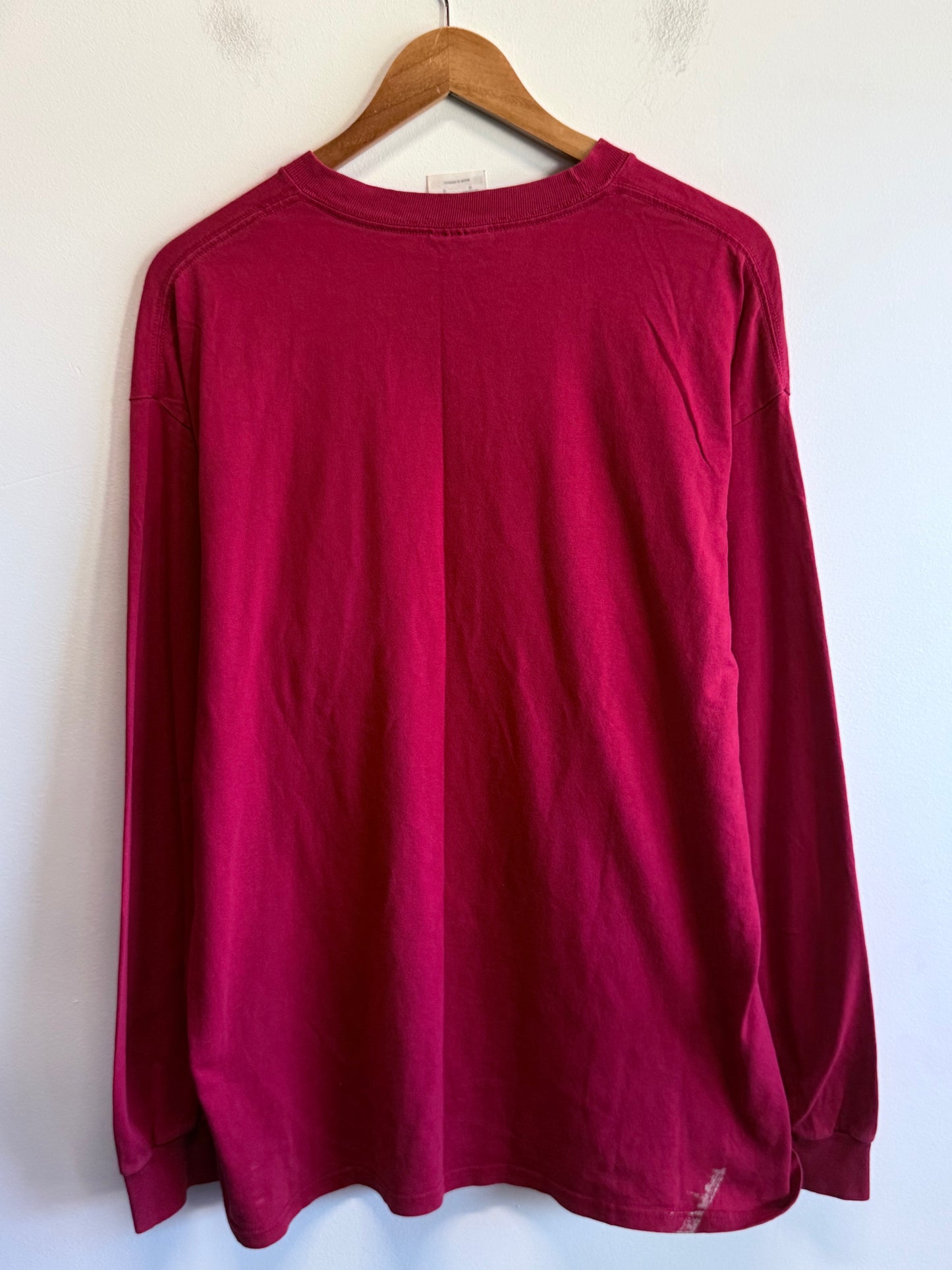 Vintage 90's Adidas Classic Spell Out Long Sleeve Shirt Size Large