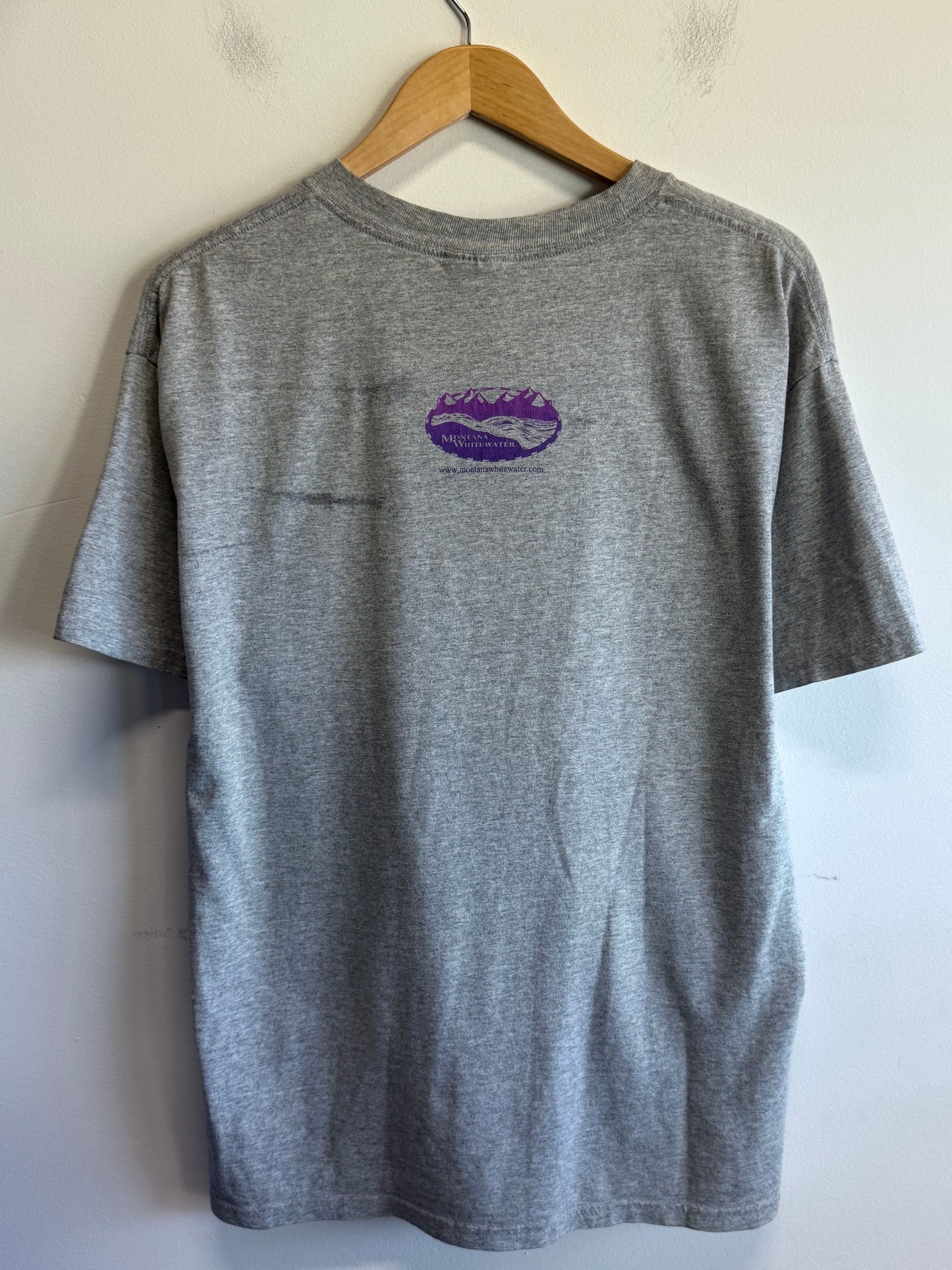 Vintage Y2K Montana Whitewater Rafting Company Graphic Tee Size Large
