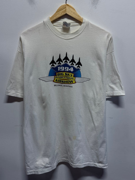 Vintage 1994 Big Sky Billings Montana Airshow Graphic Tee Size XL