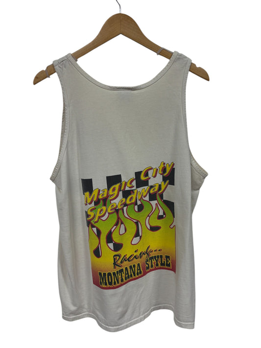 Vintage 90's Billings Montana Magic City Speedway Tank Top Size Large