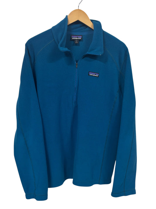 Patagonia Blue Quarter Zip Fleece Sweater Size XL