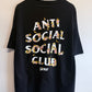 Anti Social Social Club Sadboyz Tee Size XXL