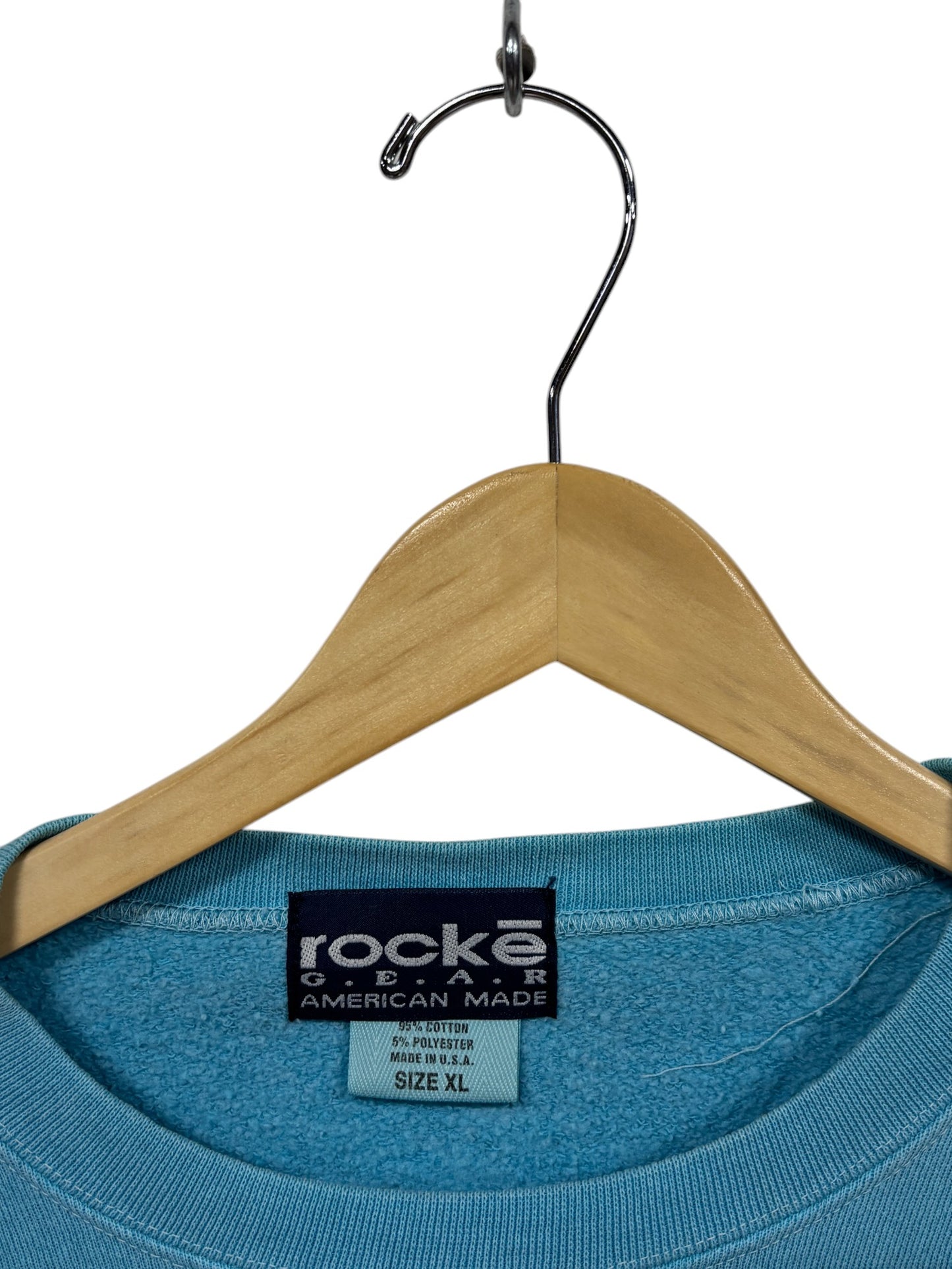 Vintage 90's Rocke Gear Overdyed Small Logo Crewneck Sweater Size XL