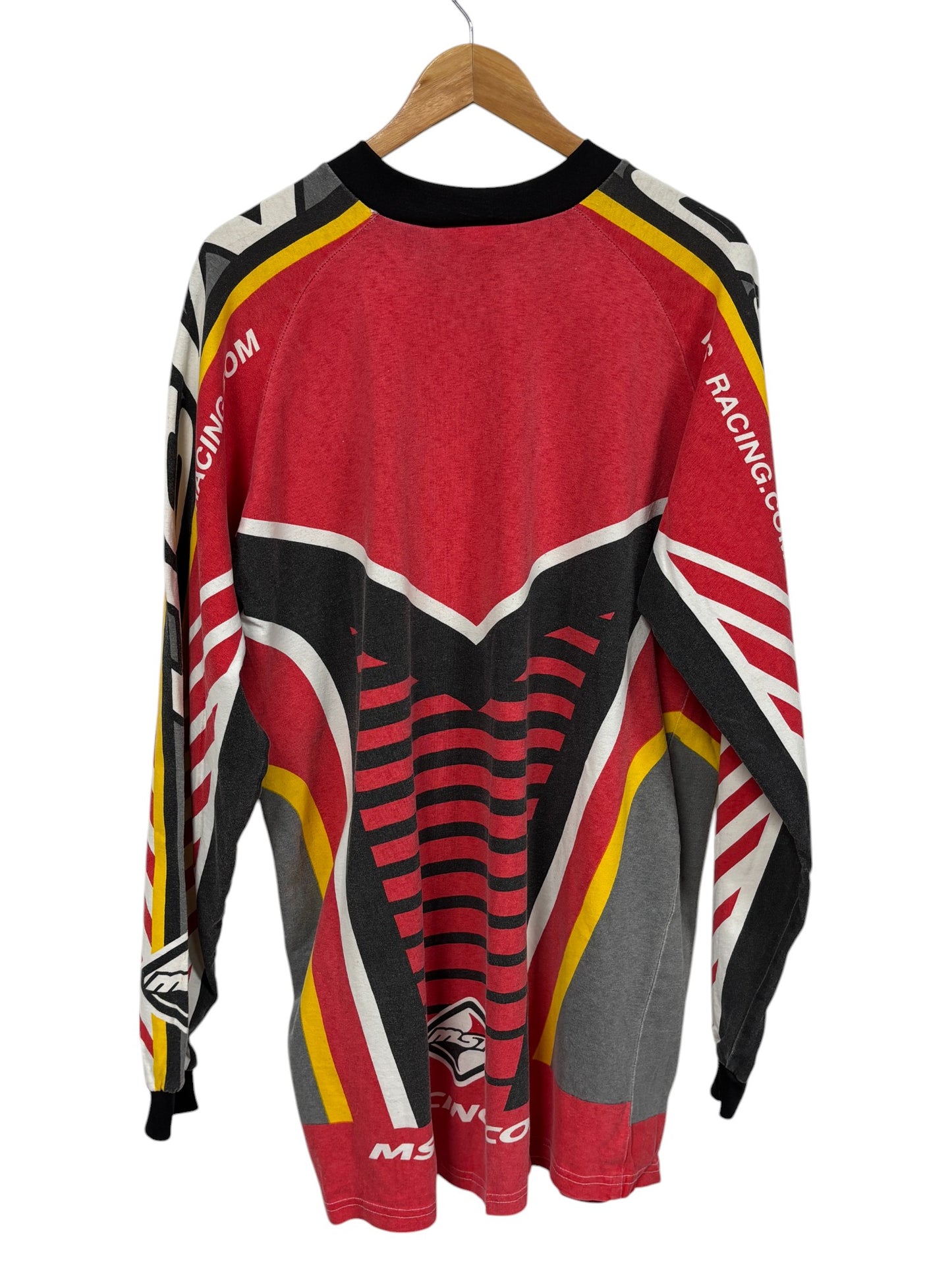 Vintage MSR Motocross Racing All Over Print Long Sleeve Size Large