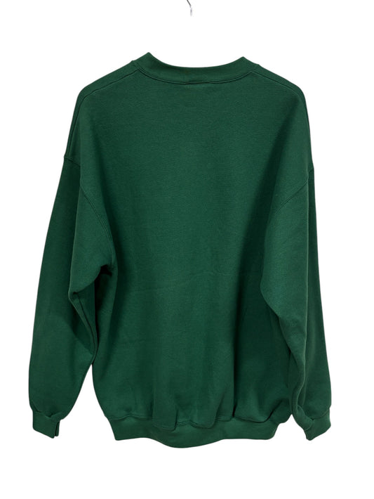 Vintage Lee Heavyweight Blank Green Crewneck Sweater Size XL