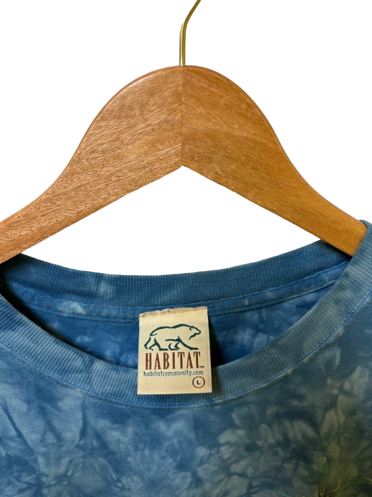 Vintage Habitat Big Print Fish Nature Graphic Tee Size Large