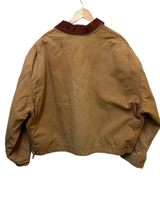 Vintage Carhartt Blanket Lined USA J141 Detroit Jacket Brown Size 4XL