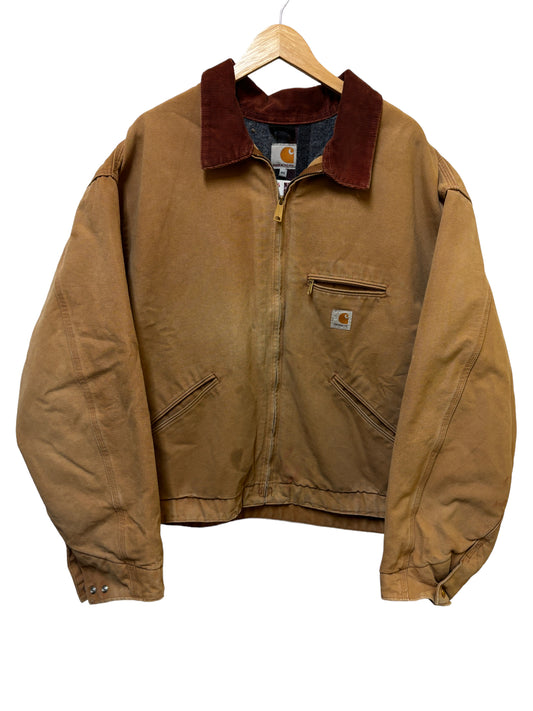 Vintage Carhartt Blanket Lined USA J141 Detroit Jacket Brown Size 4XL