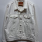 Levi's White Denim Trucker Jacket Size Large
