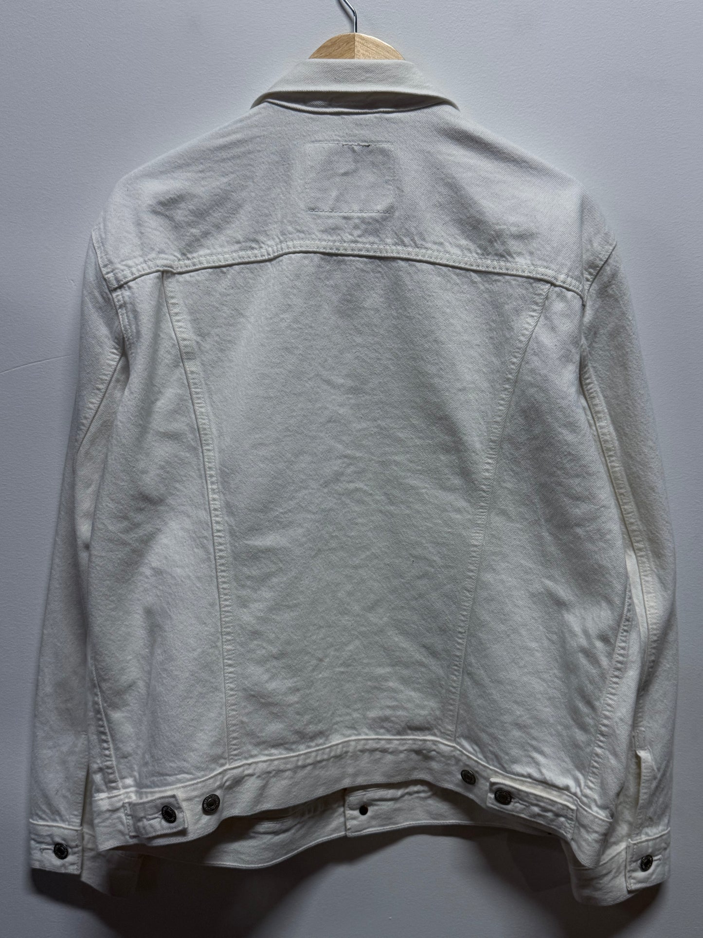 Levi's White Denim Trucker Jacket Size Large