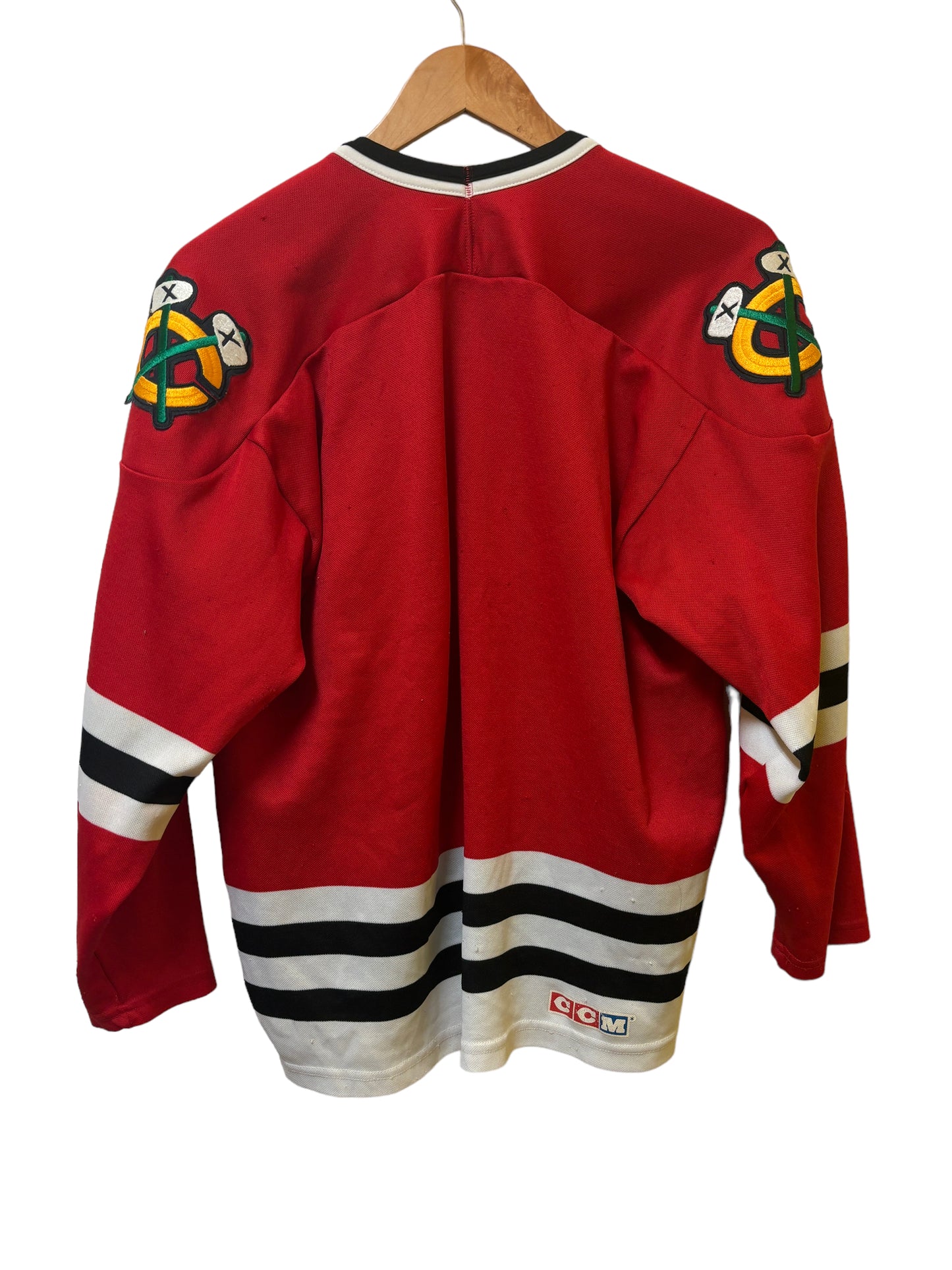 Vintage 90's CCM Made in USA Chicago Blackhawks NHL Jersey Size Large