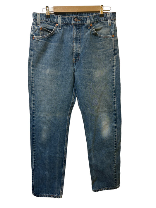 Vintage Levi 550 Orange Tab Made in USA Medium Wash Denim Jeans Size 33x30