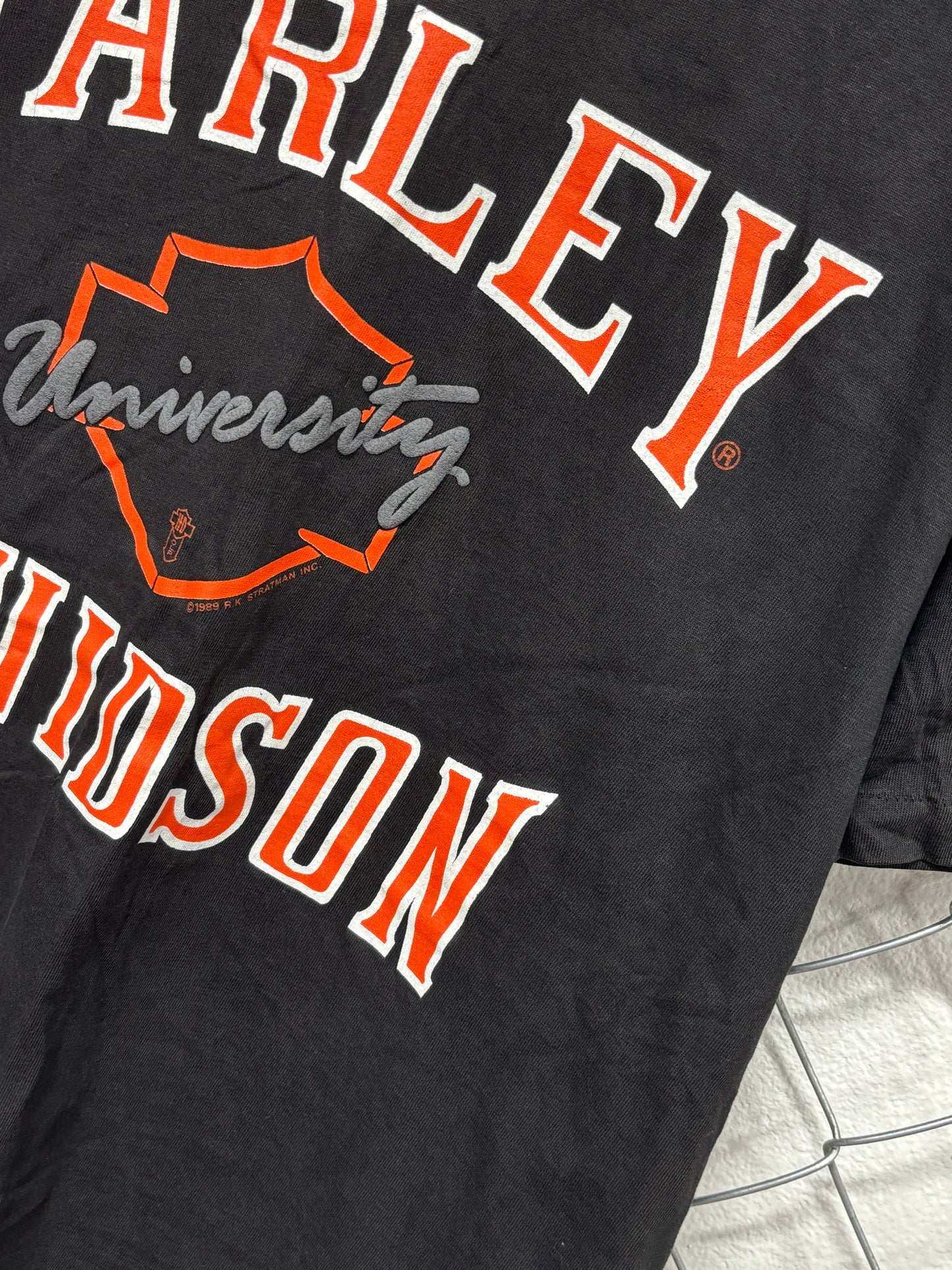 Vintage 1989 Harley Davidson University St Louis Biker Tee Size XL