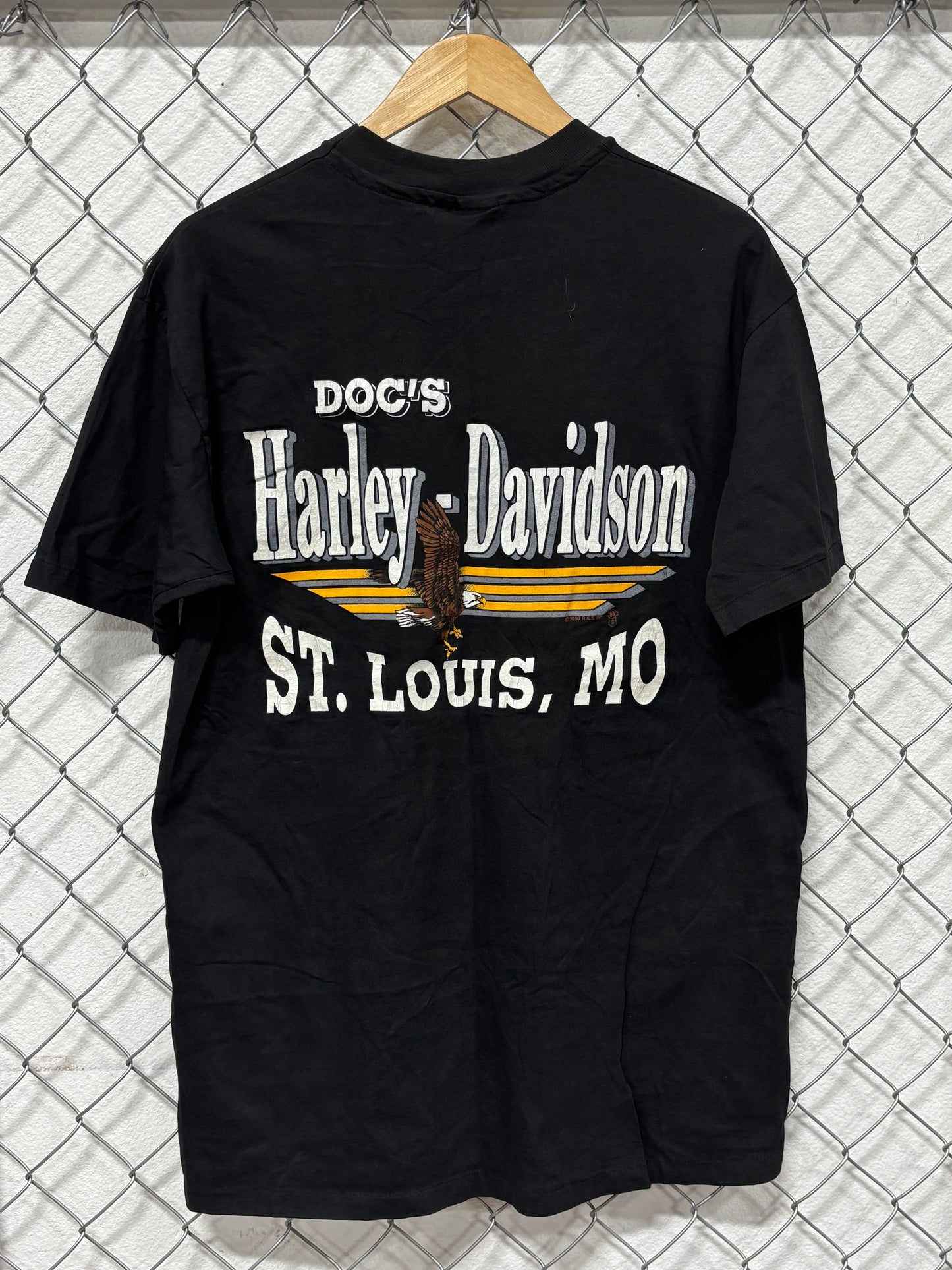 Vintage 1989 Harley Davidson University St Louis Biker Tee Size XL