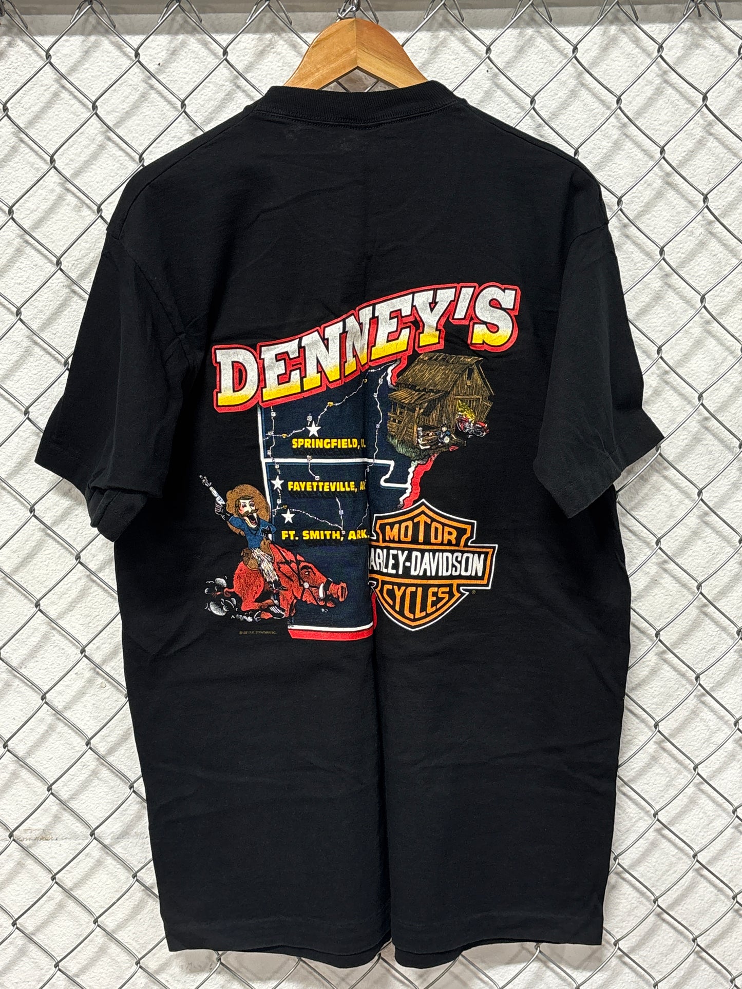 Vintage 1991 Harley Davidson Real Men Wear Black Biker Pocket Tee Size XL
