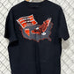 Vintage Harley Davidson 3D Emblem Genuine Hawg Biker Pocket Tee Size XL