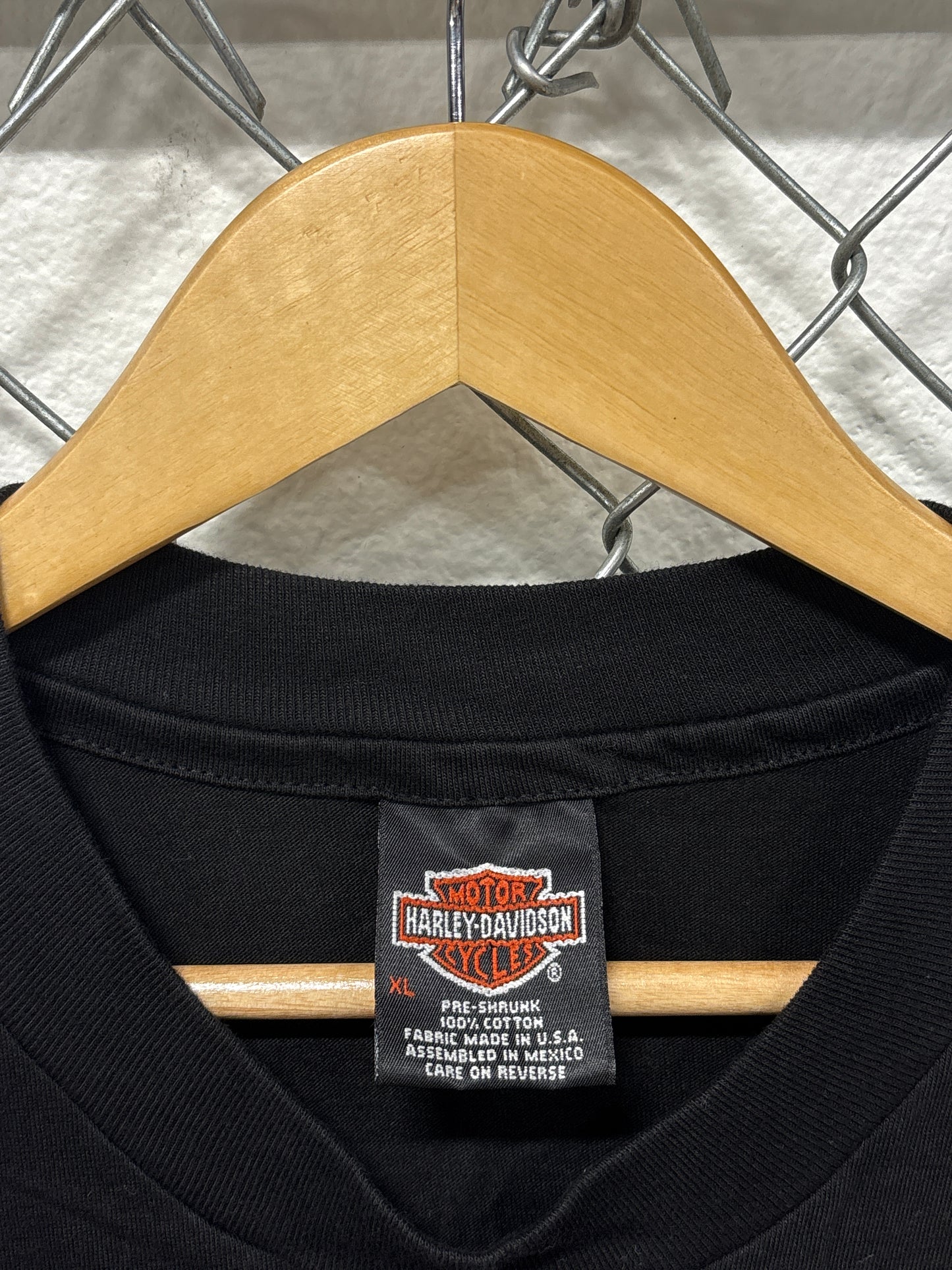 Vintage 1993 Harley Davidson Chain Spark Plugs Biker Pocket Tee Size XL